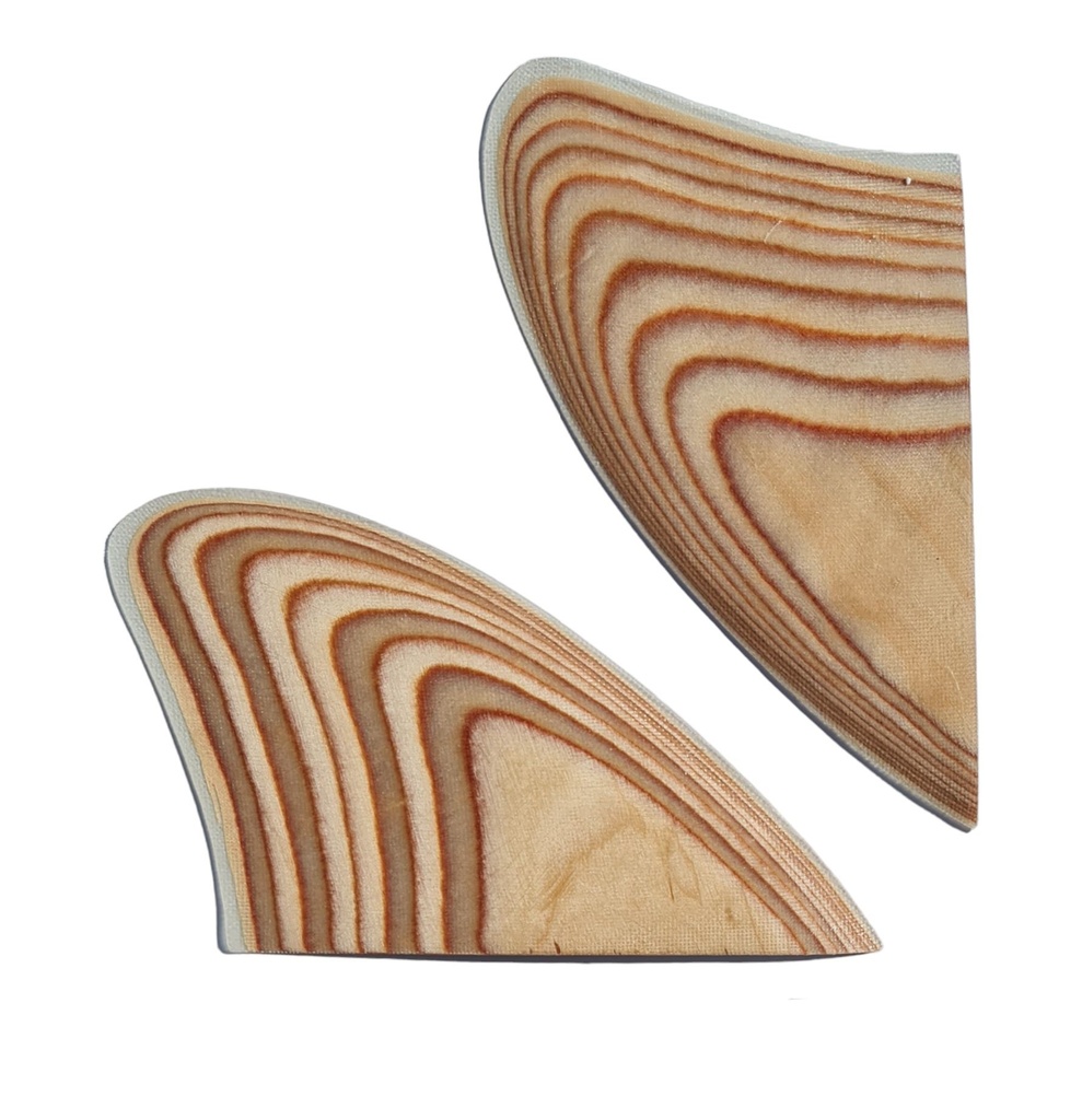 NE-23.219. GO FIN SET. KEEL FIN 1. KF1. GLASS ON. PLYWOOD. SINGLE FOIL